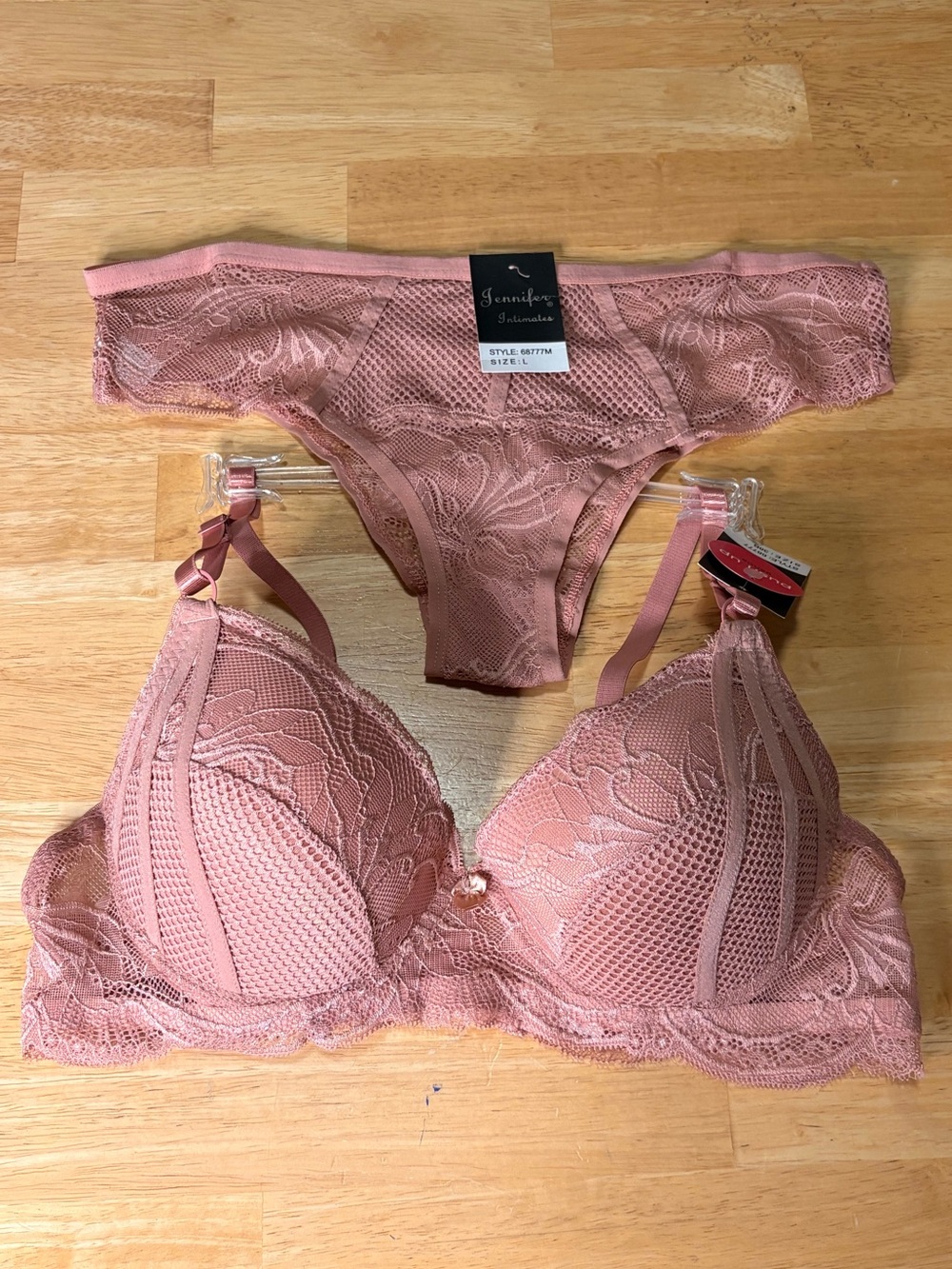 Lace Push-Up Bra and Bikini Set